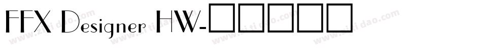 FFX Designer HW字体转换